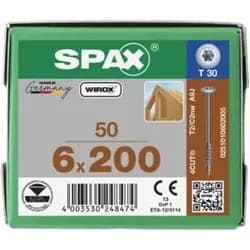 SPAX® Holzbauschrauben T30 6x200 50 St.