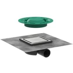 hansgrohe RainDrain Spot Boden-Punktab Komplettset, 150x150mm, Edelstahl