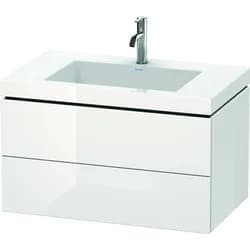 Duravit Waschtischunterschrank c-bonded L-Cube 80x48cm, 1 HL, we. hgl, 2 Schub., wandhängend