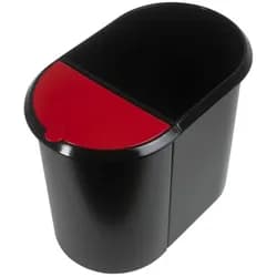 Papierkorb Duo-System schwarz/rot