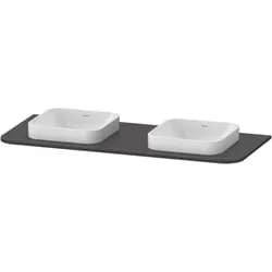 Duravit Konsole „Happy D.2 Plus“, links und rechts in Graphit Supermatt