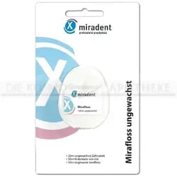 MIRADENT Zahnseide Mirafloss ungewachst 20 m 1 St