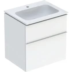 Geberit Möbel-Waschtischset iCon 60x63x48cm, we., we. hochgl., Gr. we. ma
