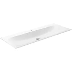 Keuco Keramik-Waschtisch X-Line 120,5x49,3cm, m L u Überlauf. Clou, we