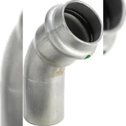 VIEGA Bogen I/A 45° Sanpress Inox Edelstahl 35mm