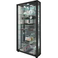 Vitrine Lumo ca. 59x115x18 cm Schwarz