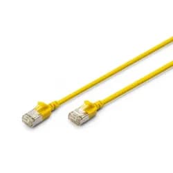 Digitus CAT 6A F-FTP Slim Patchkabel, 0,5m, Gelb