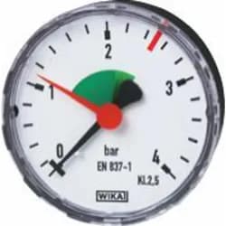 AFRISO Heizungsmanometer HZ 63 0/4bar G3/8B m.PTFE rad Kl.2,5