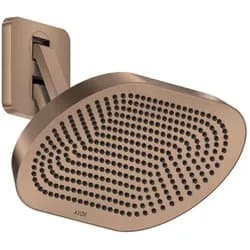 Hansgrohe AXOR ShowerSphere Kopfbrause 370/220 2jet EcoSmart mit beweglichem Brausearm, Brushed Red Gold