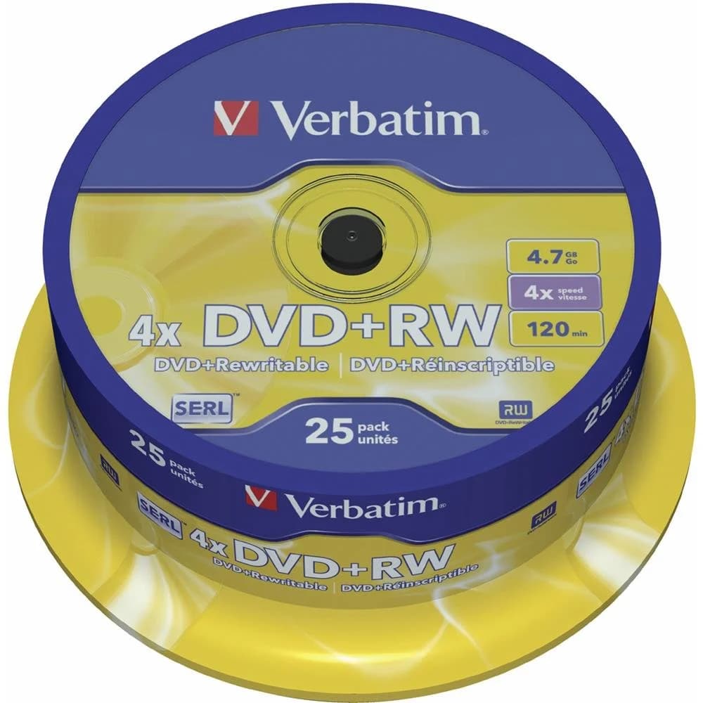 Verbatim DVD+RW 4,7GB 25er Sp. Spindel
