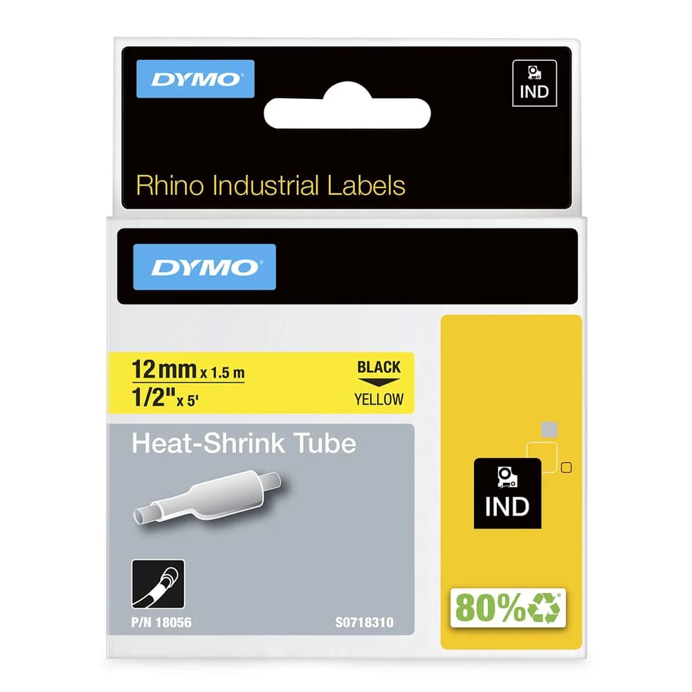 Dymo RhinoPRO Heat shrink tubing 18056 Black Yellow (S0718310)
