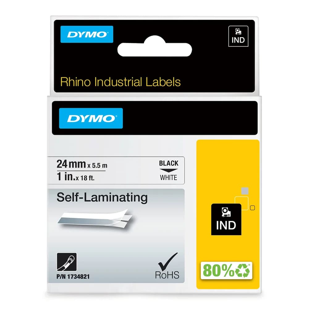DYMO IND 1734821 - DYMO IND Band Vinyl, 24mm, schwarz/weiß