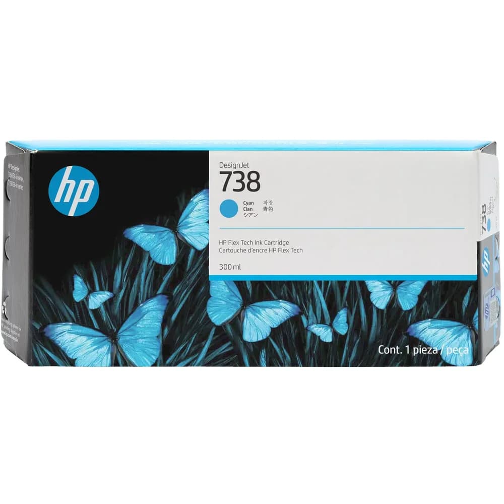 HP Tinte 738 300ml cyan