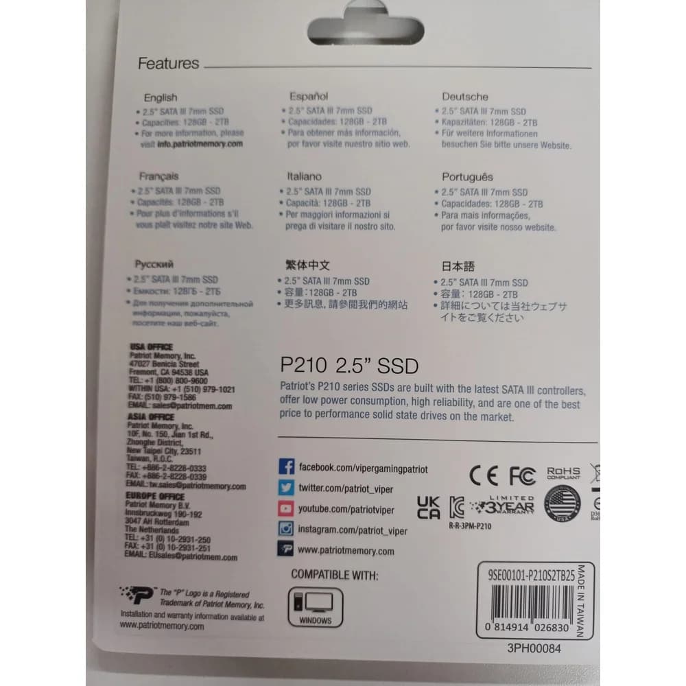 Patriot P210 interne SSD
