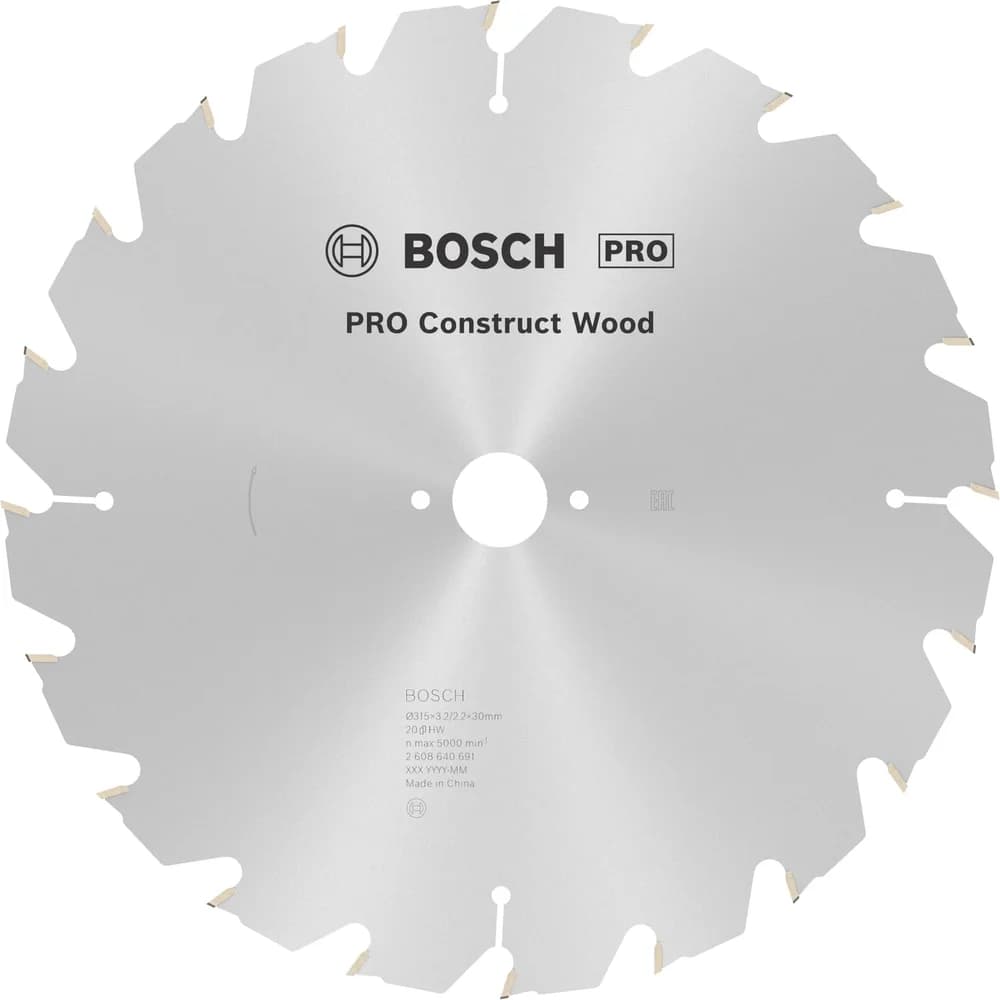 RUNDSAVKL CONST WOOD 315X3.2X30MM 20TDR