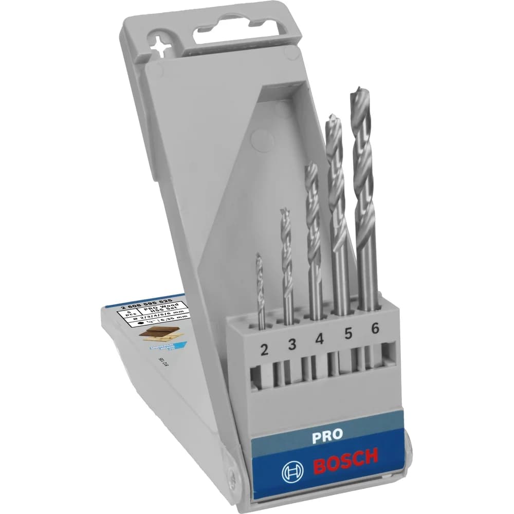 5-piece Brad point drill bit set