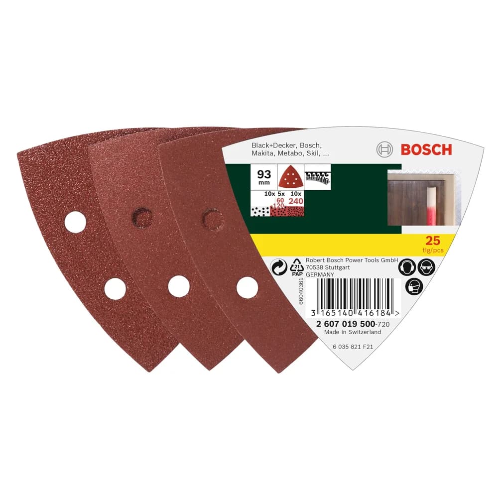 25-pcs. Delta sander sheet set G60/120/240