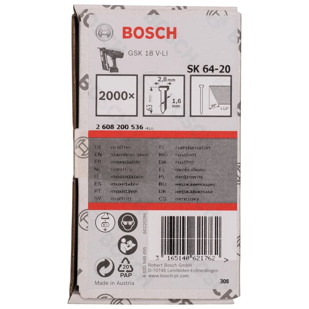 Bosch Power Tools Senkkopf-Stift 2608200536