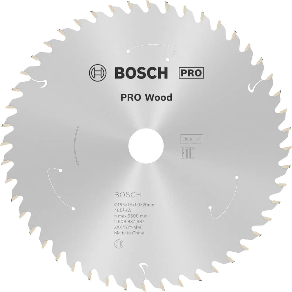 BOSCH Kreissägeblatt »PRO Wood« 165,0 mm 48