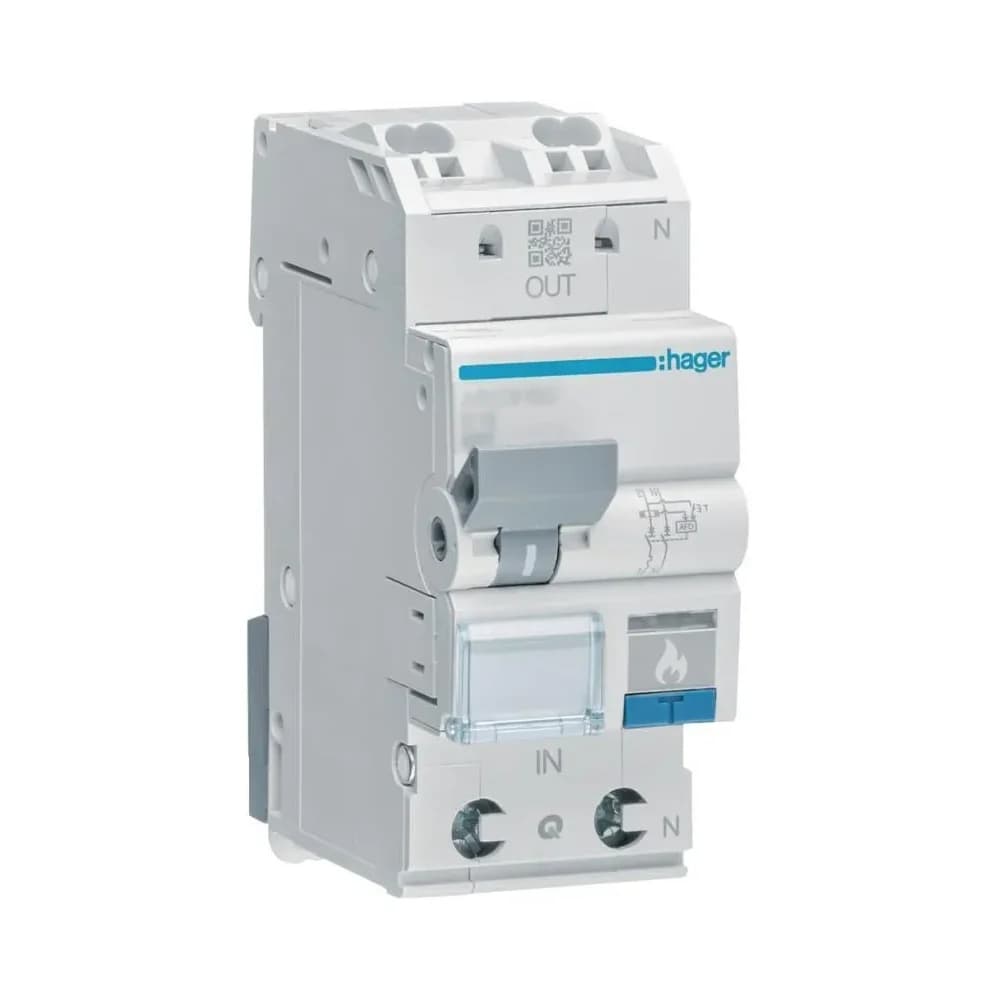 Hager AFDD mit LS 1P+N 6kA C-16A 2M