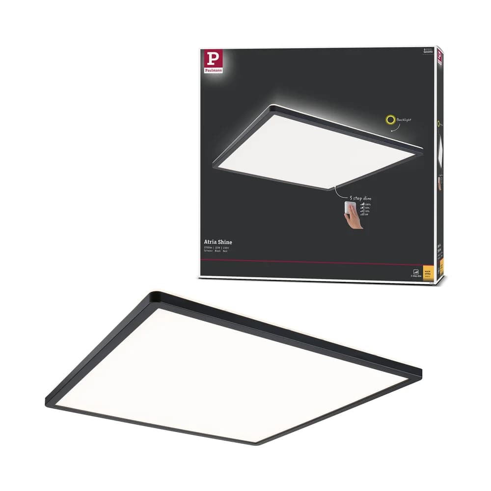 Paulmann LED Panel Atria Shine - Schwarz