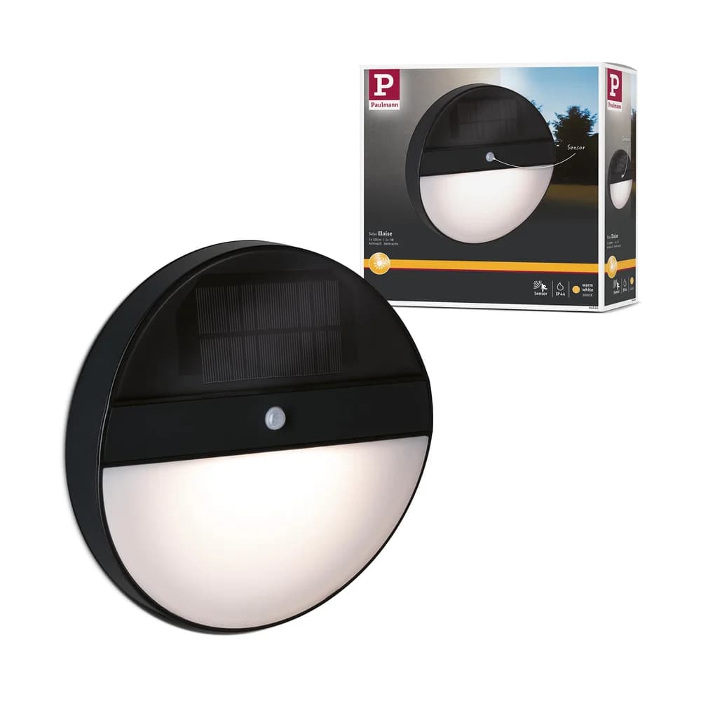 PAULMANN Outd. Solar Wandl Eloise IP44 Beweg Anth