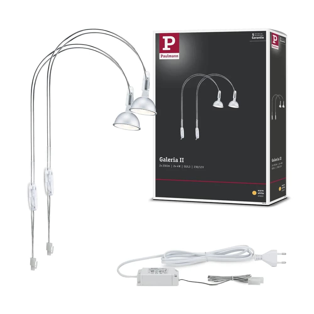 PAULMANN Galeria LED II 2x4W GU5,3 Chrom