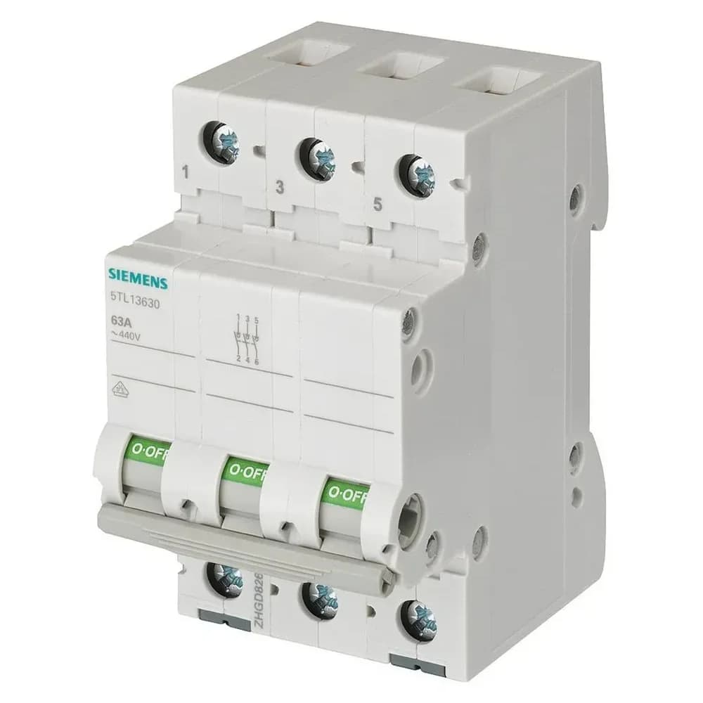 Siemens Ein-Aus-Schalter 63A 3P, 10 A