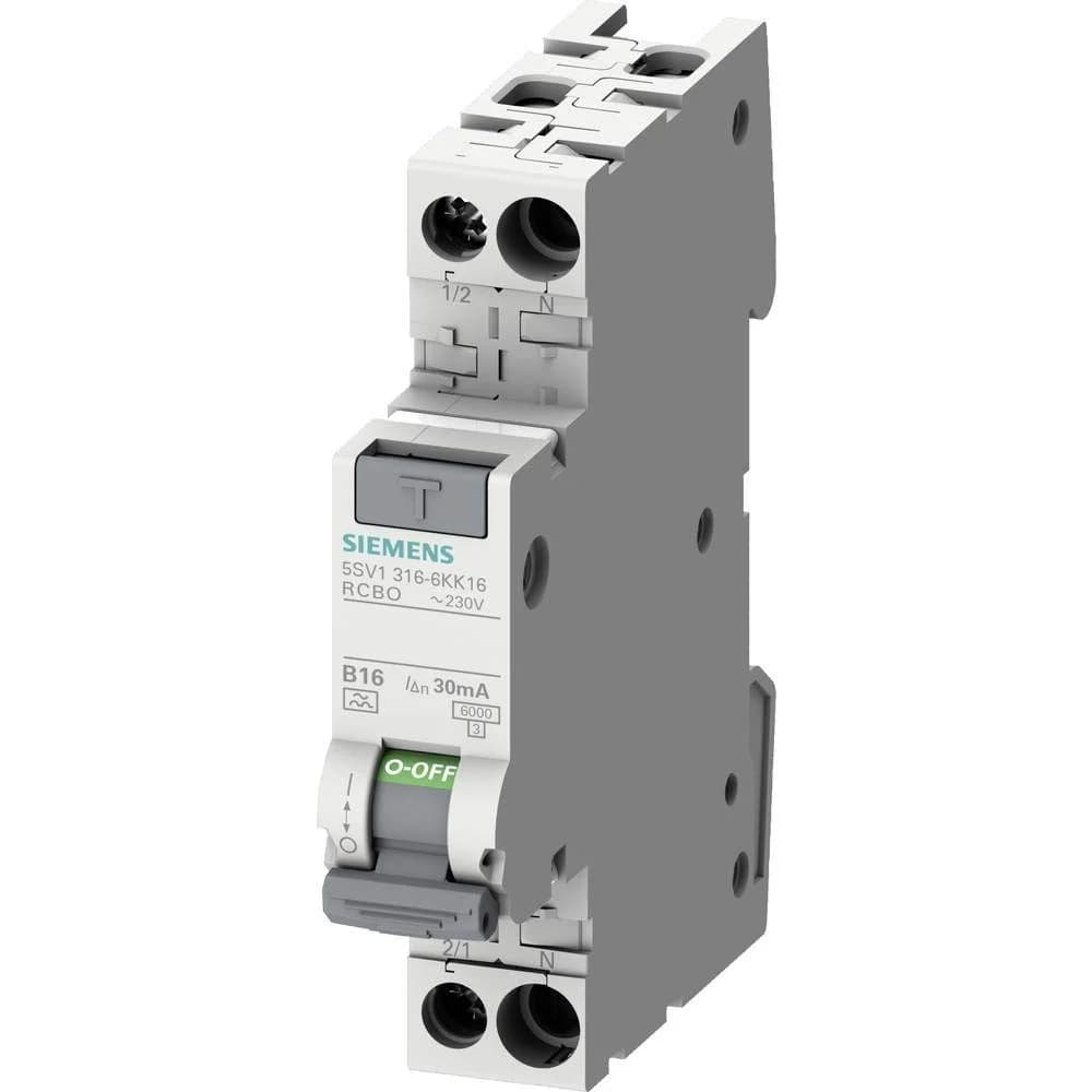 Siemens, Schutzschalter, FI/LS kompakt 6ka Typ 30ma B6