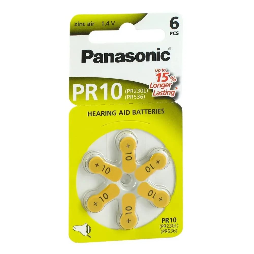 Batterie f. Hörgeräte Panasonic PR 10