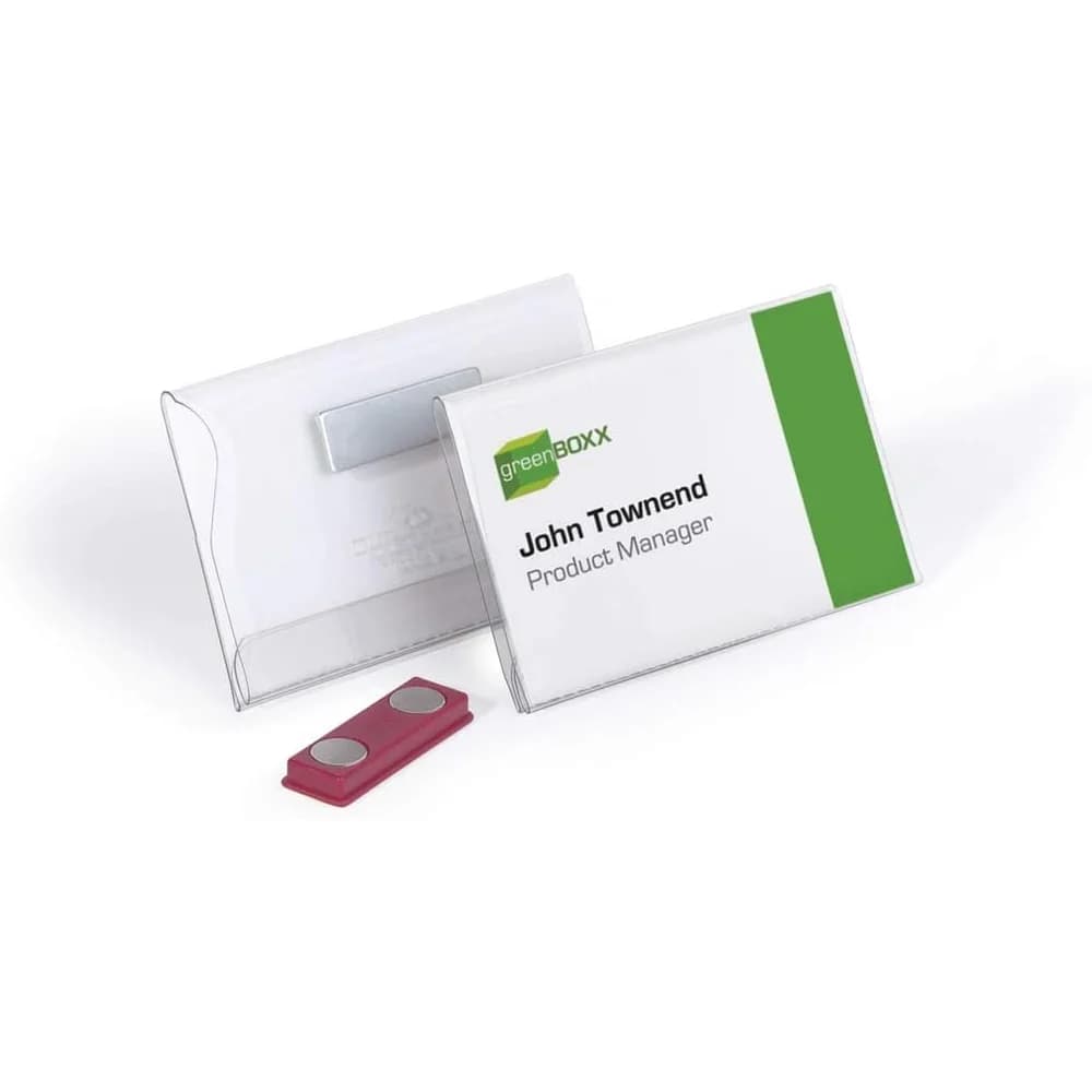 DURABLE Namensschilder transparent 9 cm x 5.4 cm