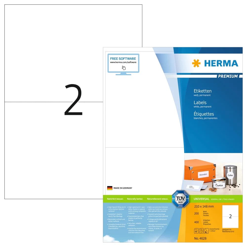 4628 210x148mm white (200 sheet)