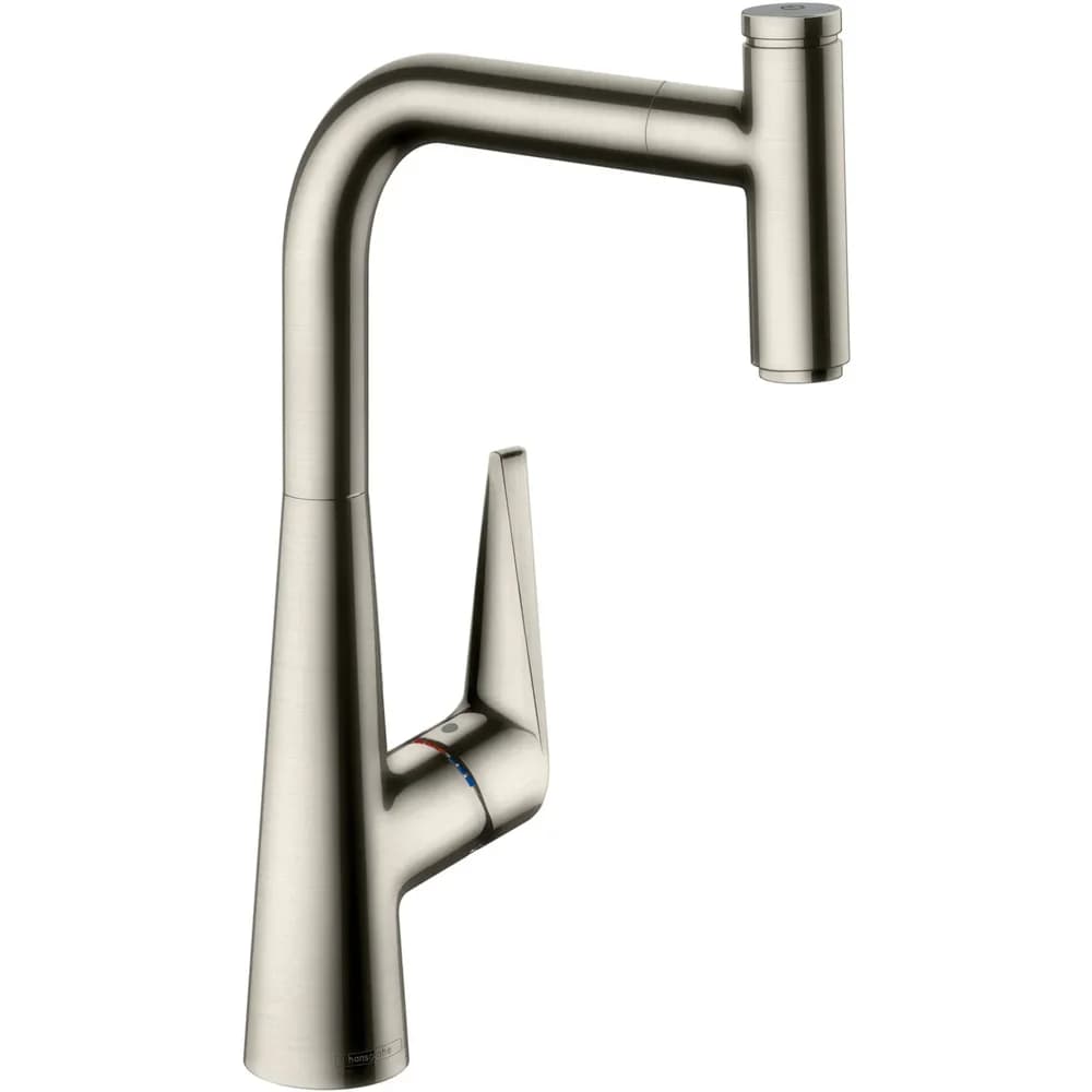 hansgrohe Talis Select M51 Einhebel-Küchenmischer 300, Ausziehauslauf, 1jet, Edelstahl Finish