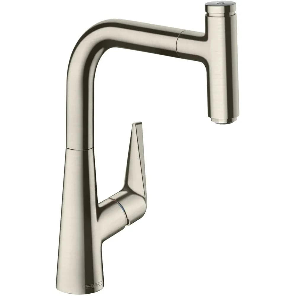 Spültisch-Einhebelmischer Talis Select-M51-220 Edelstahl-optik, Ausziehbrause, 1et