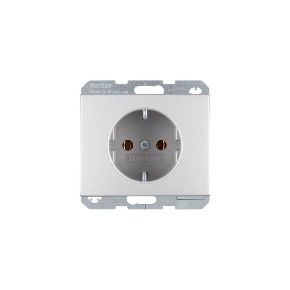 Berker SCHUKO-Steckdose Alu 47157003