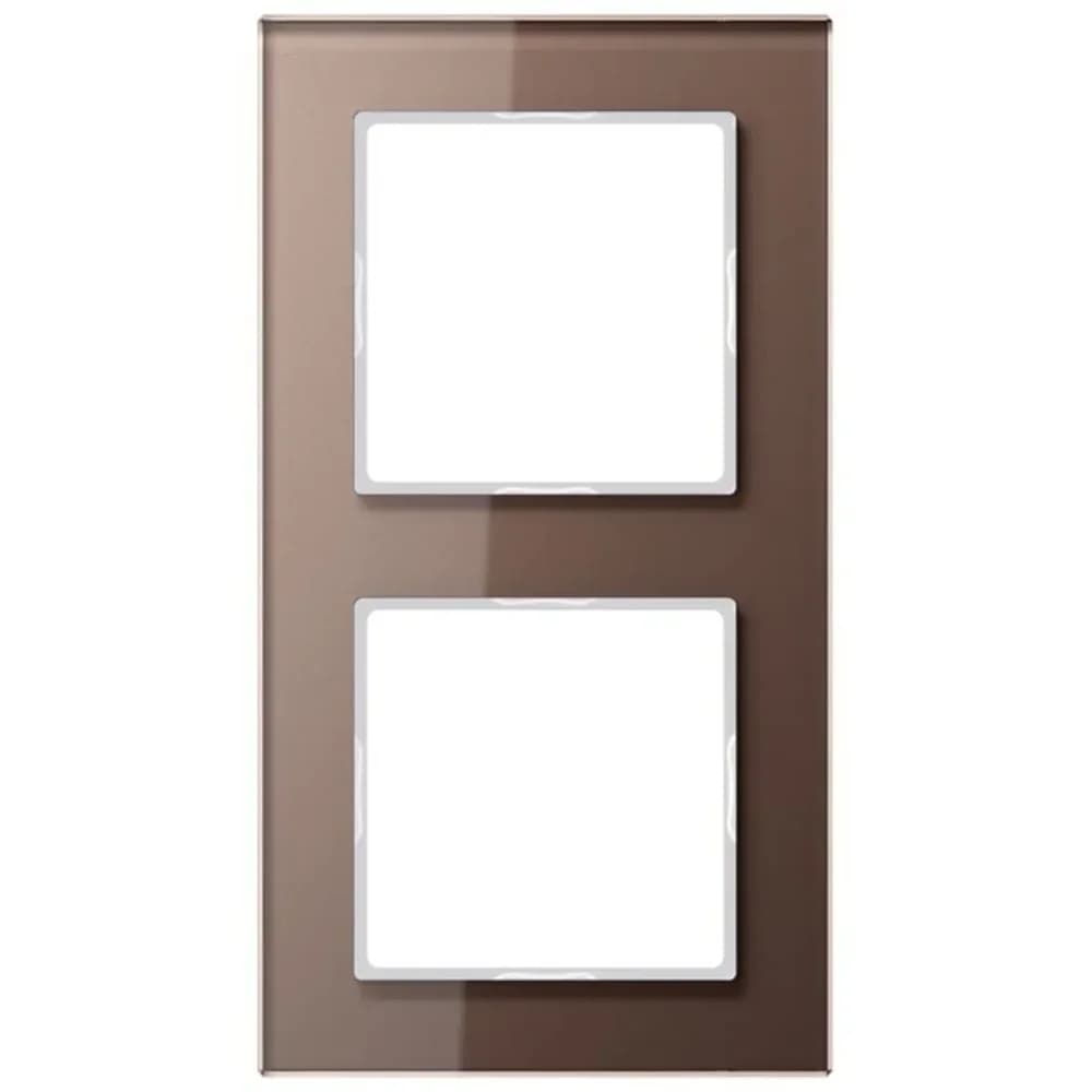 Jung Glasrahmen 2fach mokka AC 582 GL MO