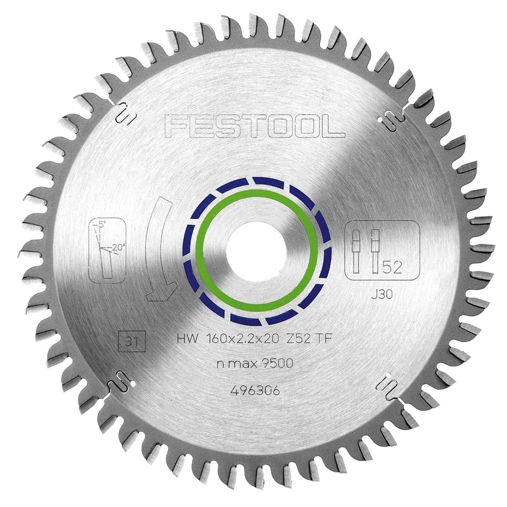 FESTOOL Spezial-Sägeblatt 160x2,2x20 TF52