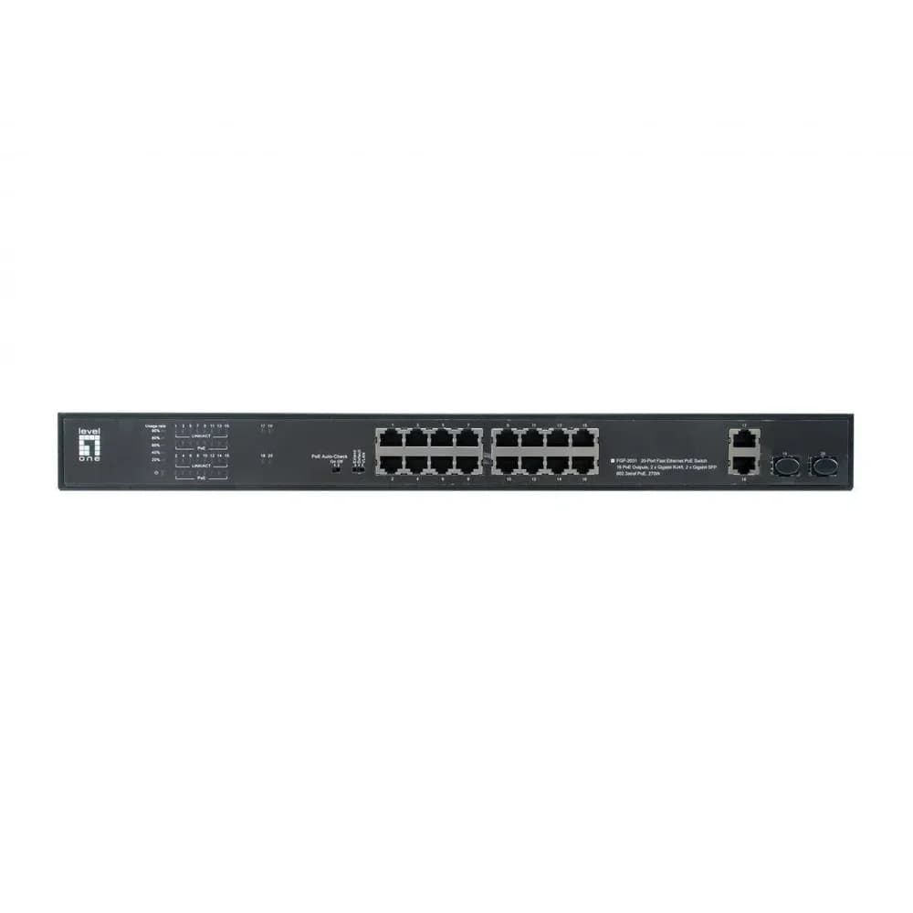 LevelOne FGP-2031 20-Port-Fast Ethernet-PoE-Switch