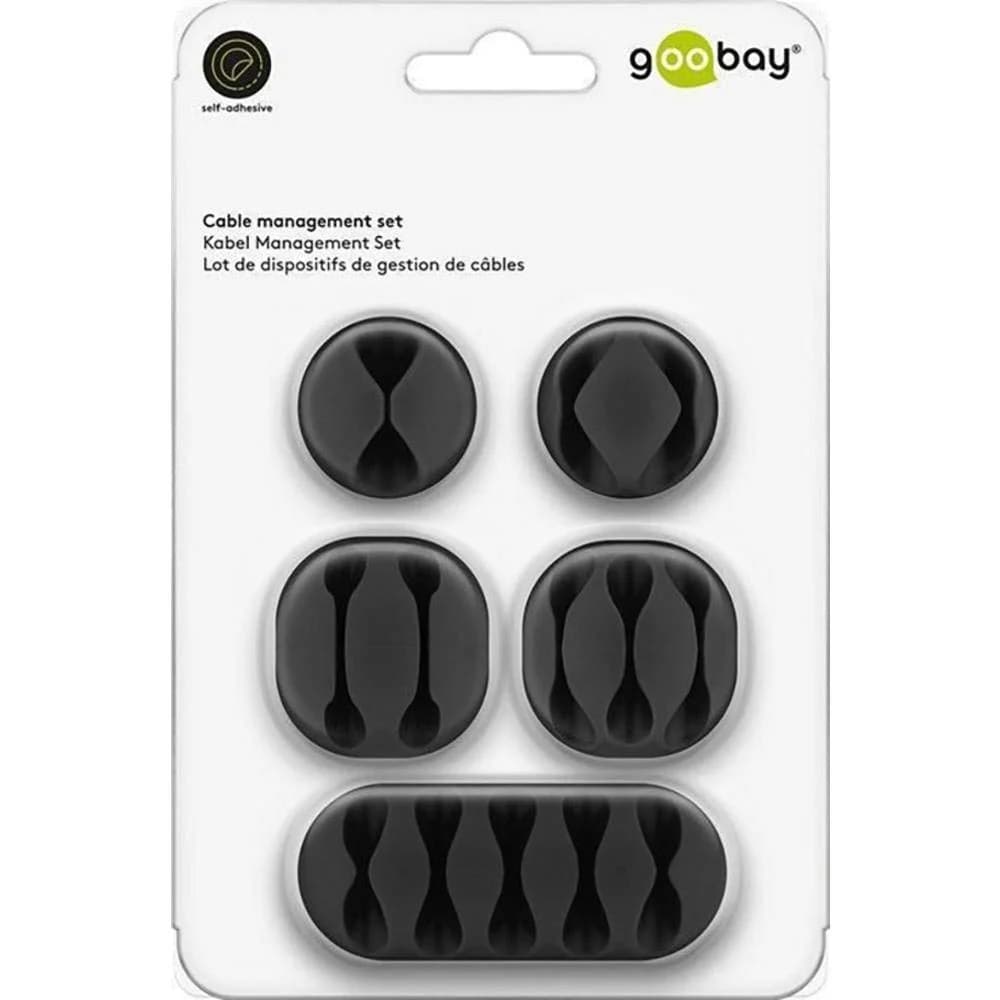 goobay Kabelclips schwarz