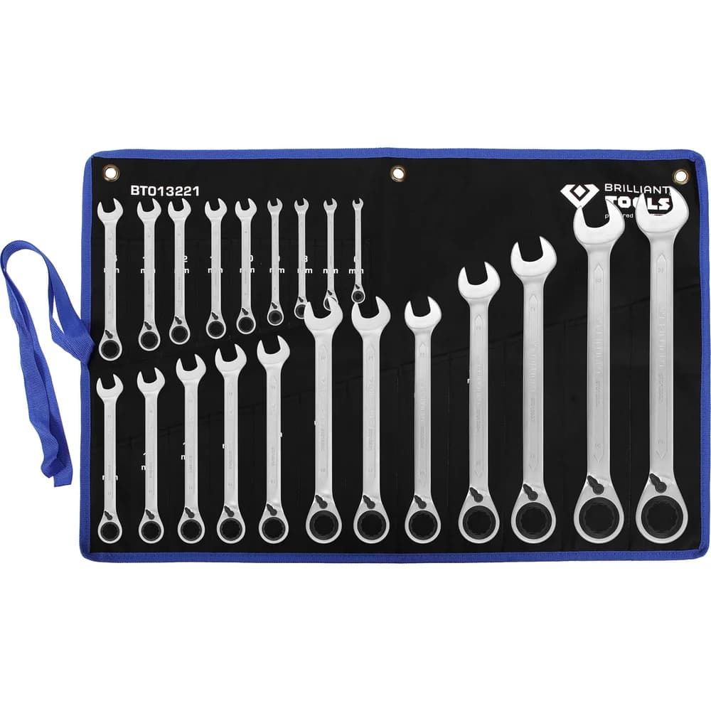 Brilliant Tools Ratschenringschlüssel-Satz, 21-tlg, umschaltbar, 6 - 32 mm