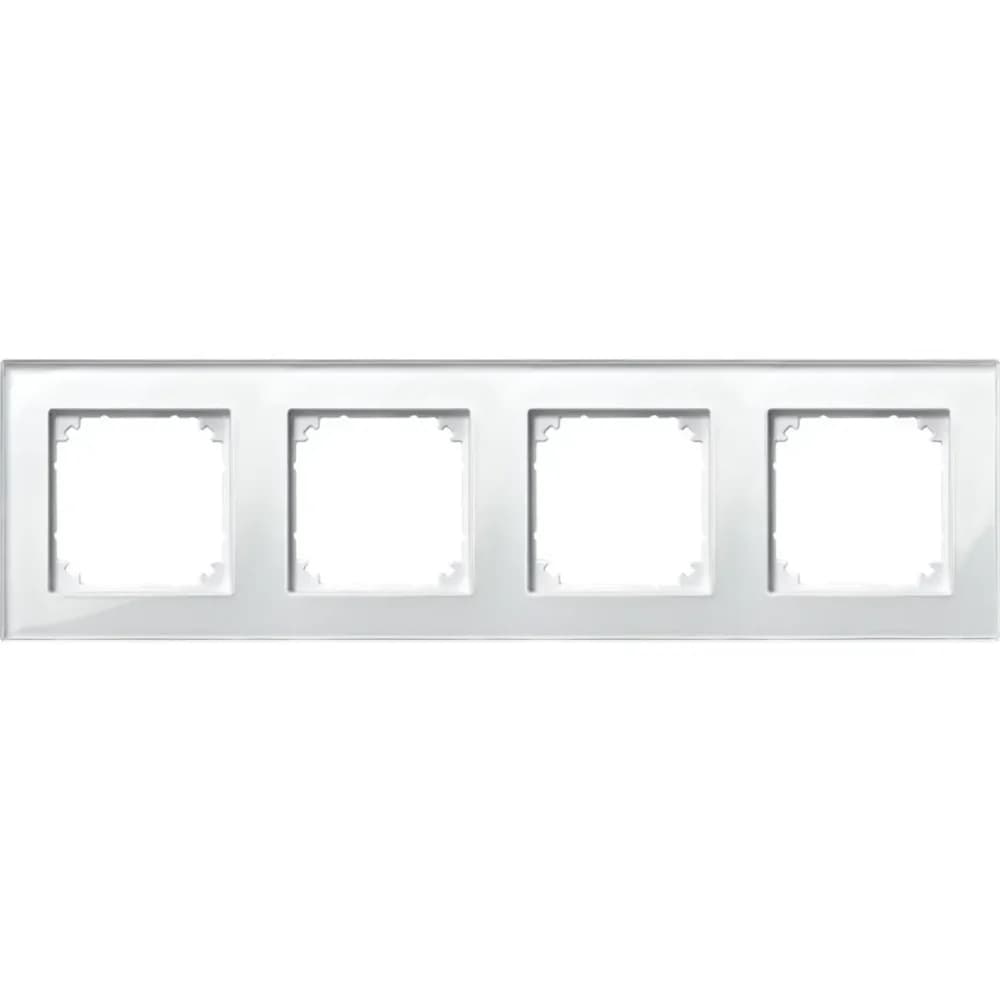 Merten Rahmen Glas 4f.bril/ws 489419