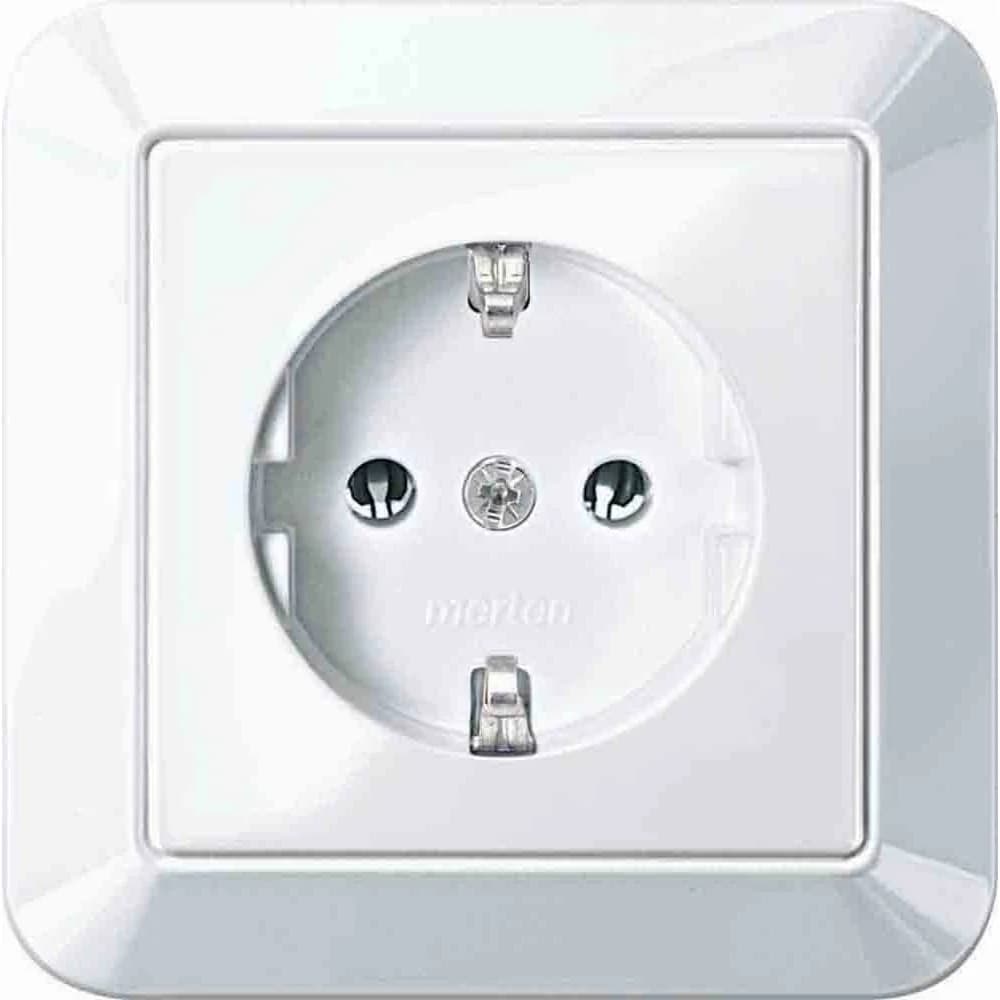 Merten SCHUKO-Steckdose pws/gl MEG2301-1019