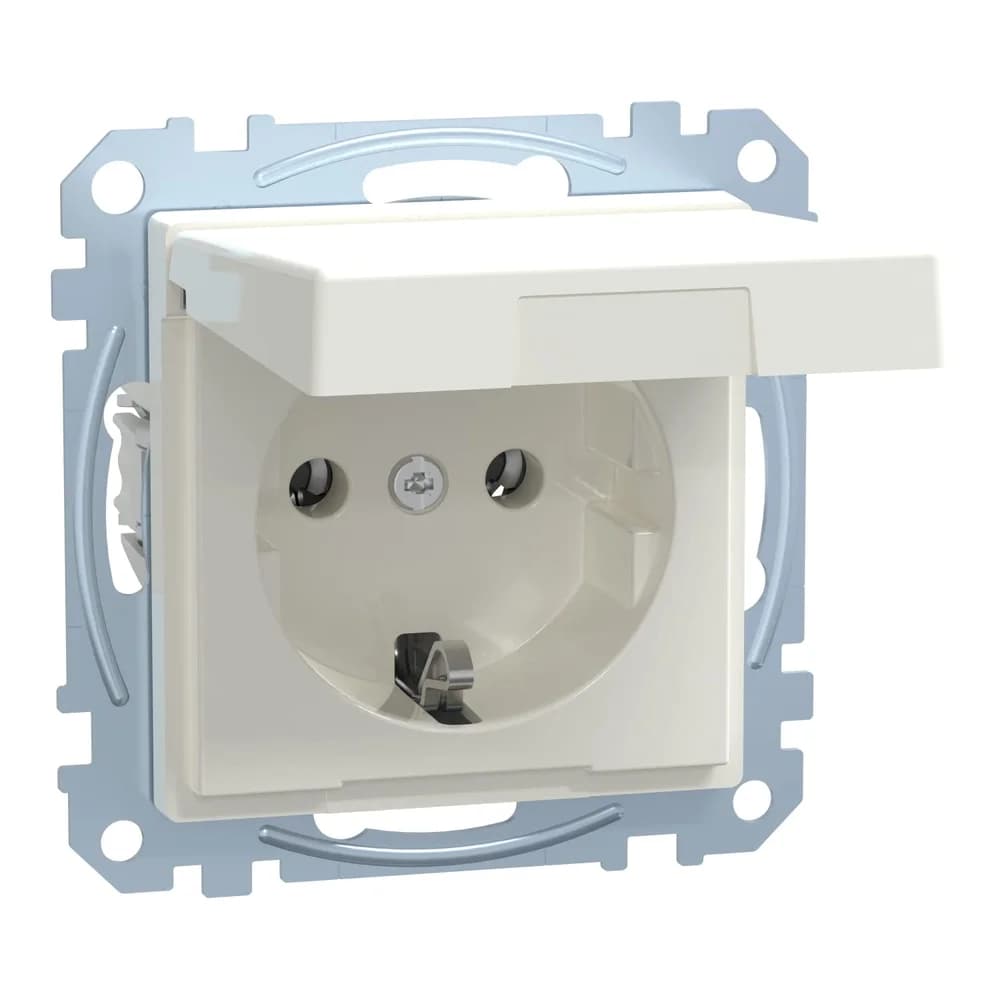 Merten SCHUKO-Steckdose pws/gl MEG2311-0319