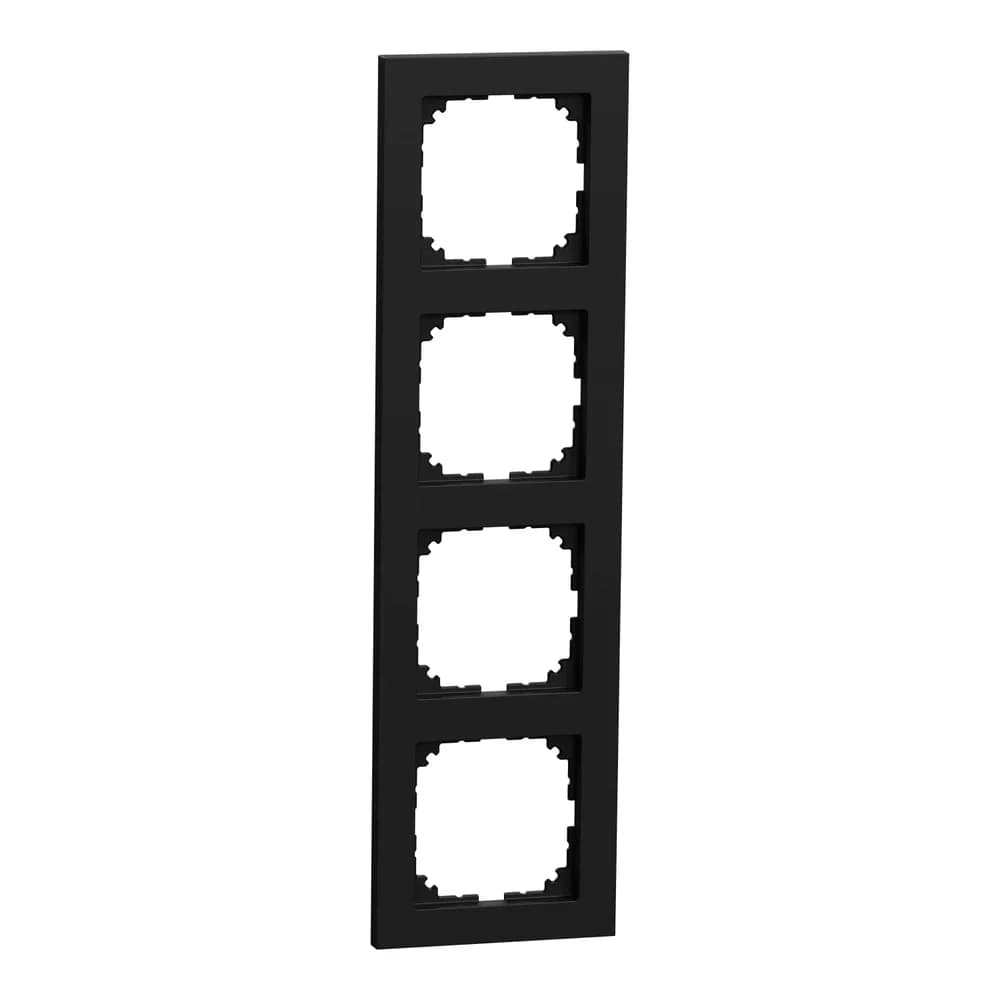 MERTEN M-Pure-Rahmen4-fach, schwarz matt