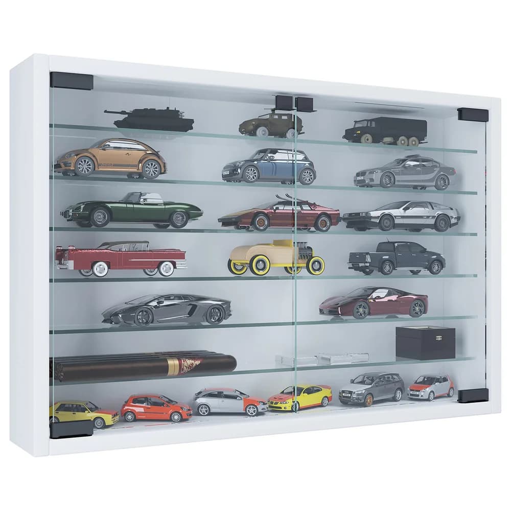 Hängevitrine Mandosa XL Weiß