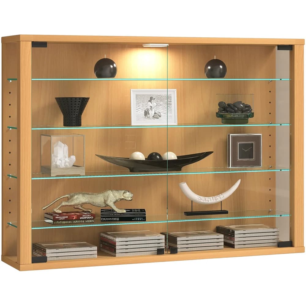 Hängevitrine Vitrosa L Buchefarben