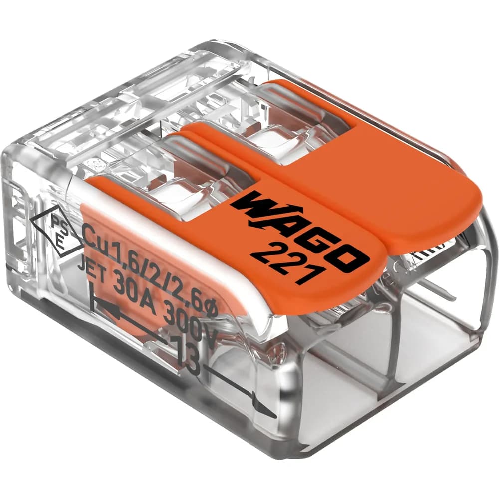 WAGO 221-612 - Verbindungsklemme, 6 mm2, 2-Leiter