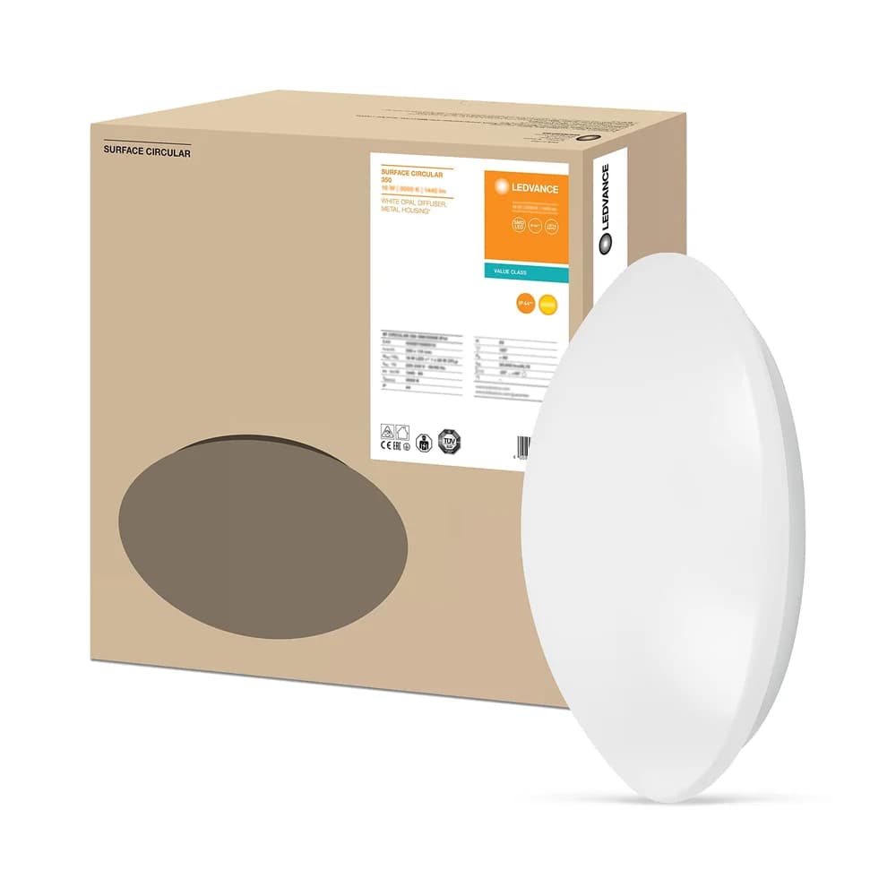surface circular 350mm 1440lm 18w 830 ip44