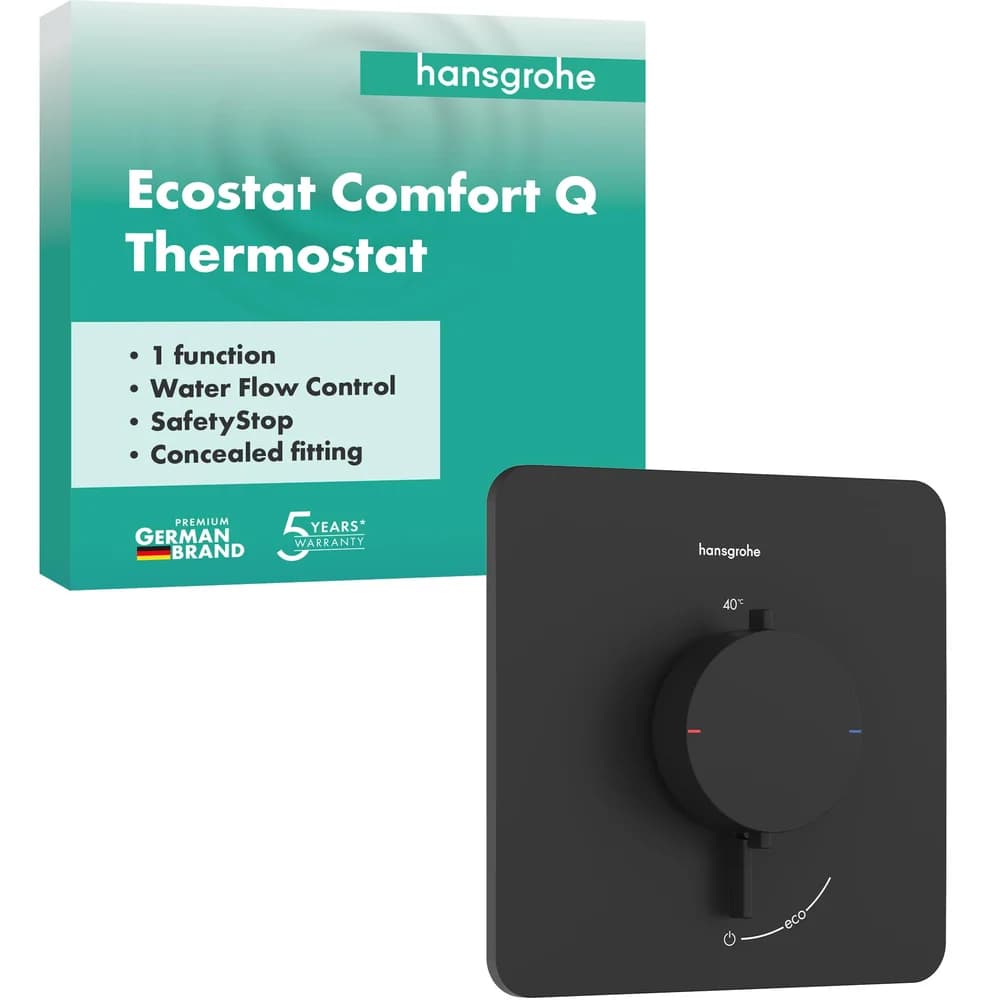 hansgrohe Thermostat Ecostat Comfort Q UP, f 1 Verbr., 25,9 l/min, schwarz matt