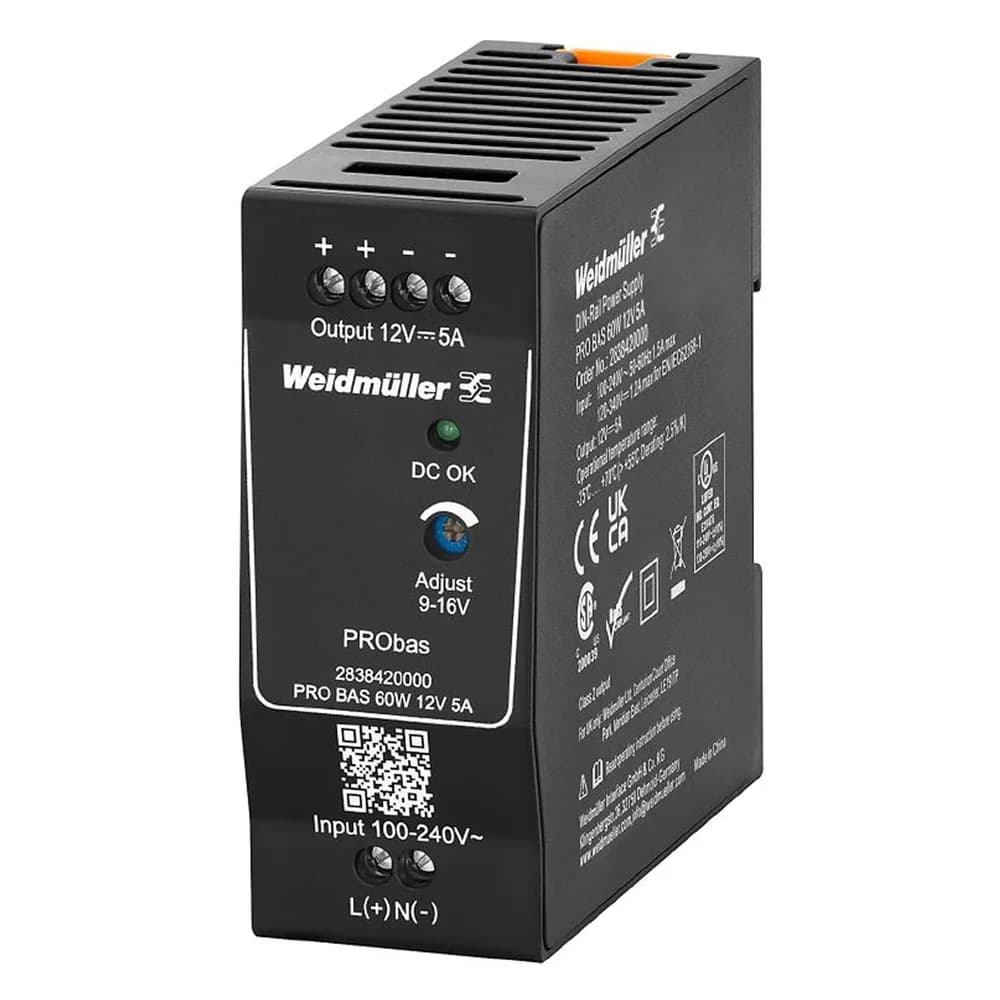 Weidmüller Stromversorgung 12V DC PRO BAS 60W 12V 5A